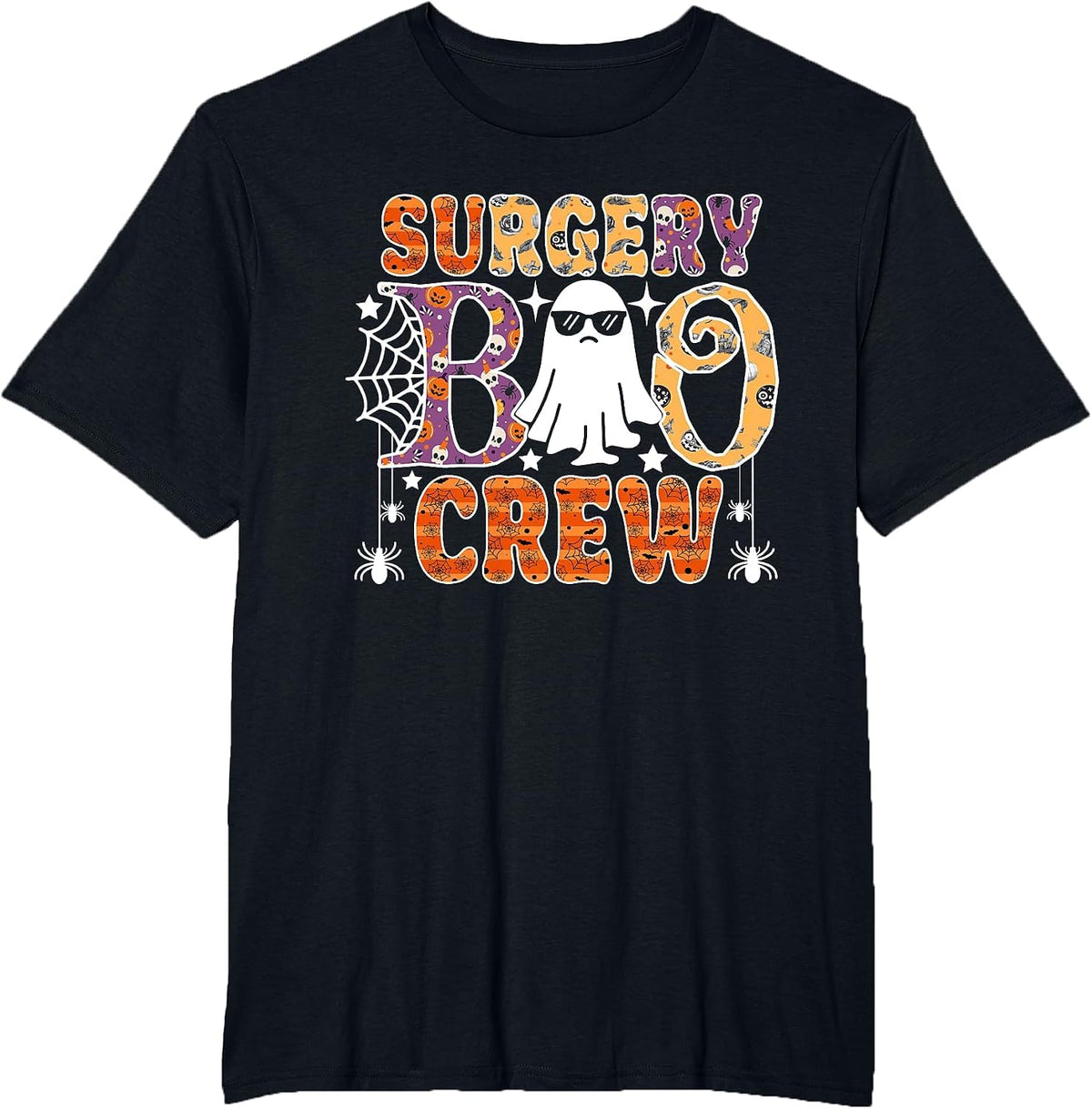 Surgery Boo Crew Surgical Tech Nurse Halloween Costume T-Shirt - Black