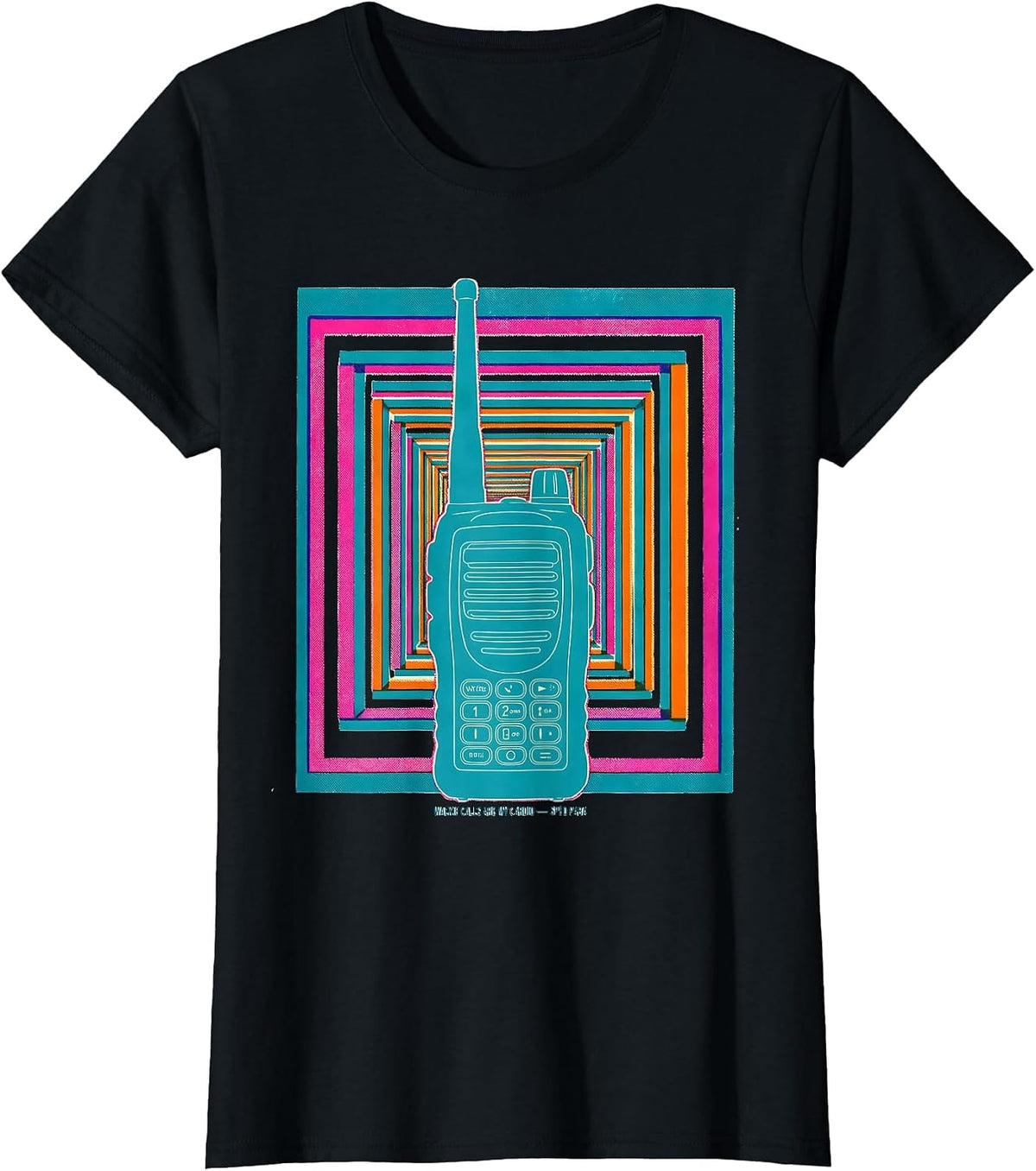 Walkie Calls Are My Cardio SPED Para Teacher Humor T-Shirt - Black