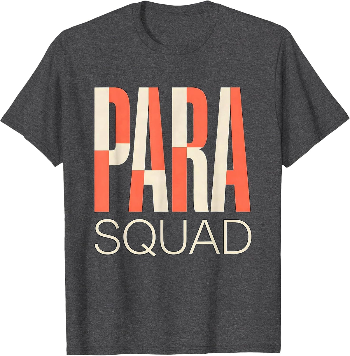 Men's Para Squad Back To School Appreciation Day Tie Dye Work T-Shirt - Dark Heather Grey