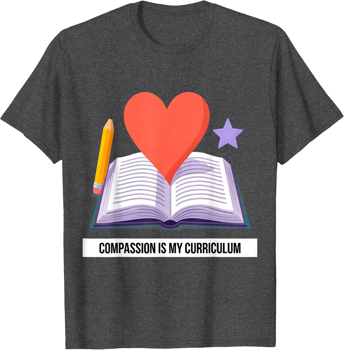 Men's Compassion Is My Curriculum Paraprofessional T-Shirt - Dark Heather Grey