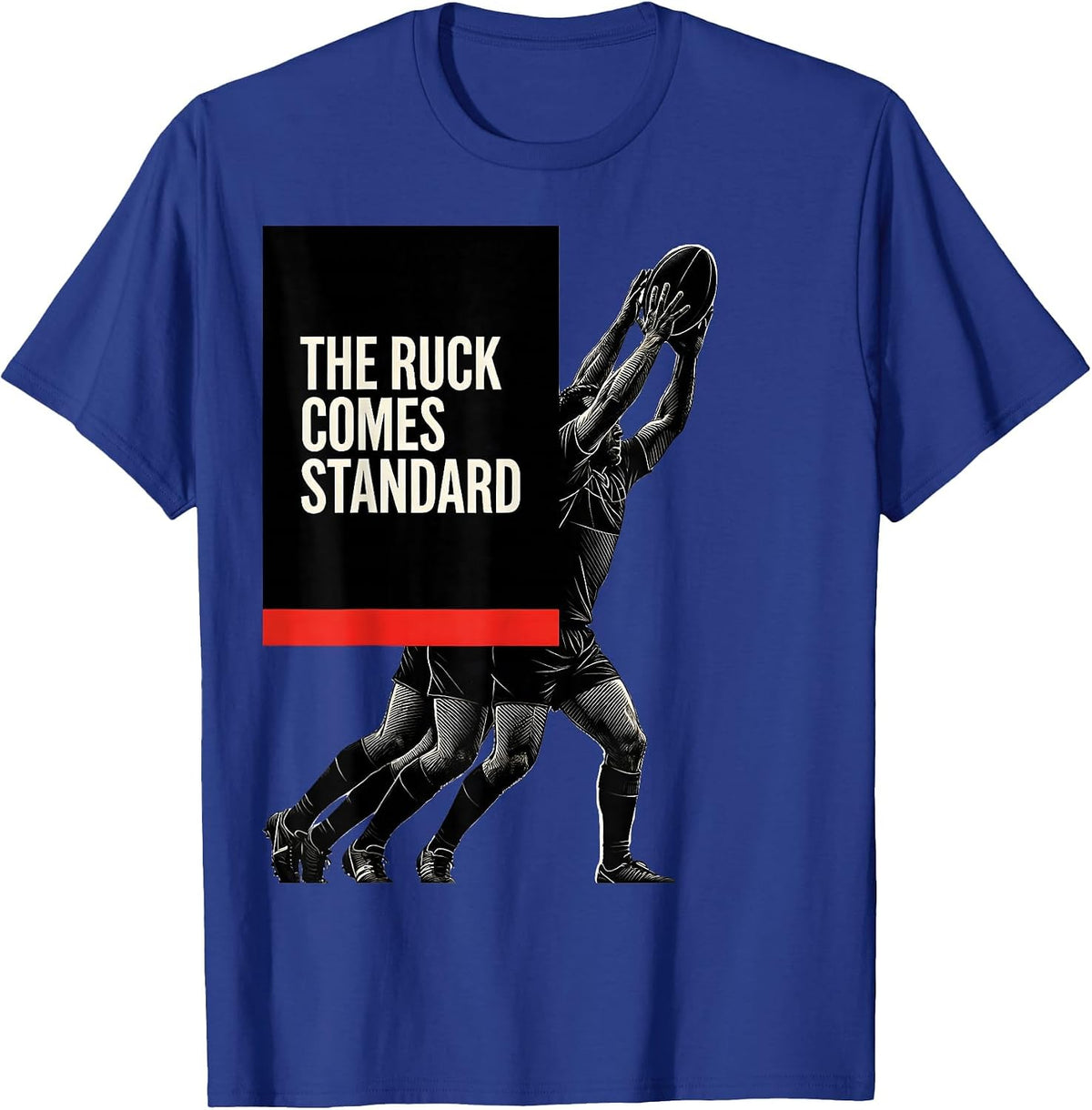 Men's The Ruck Comes Standard Funny Rugby Player Coach Vintage T-Shirt - Royal Blue