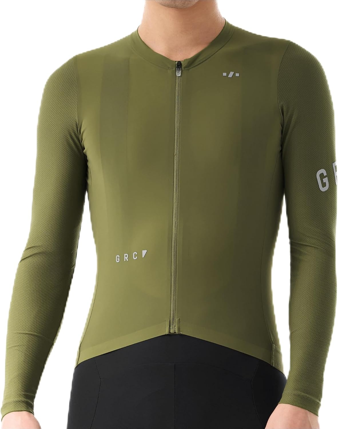 GRC Men's Cycling Jersey Long Sleeve 3+1 Pockets (Size Up) - Stone Brown