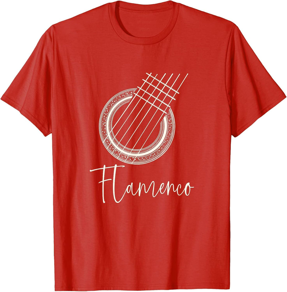 Spanish Flamenco Guitar T-Shirt - Red