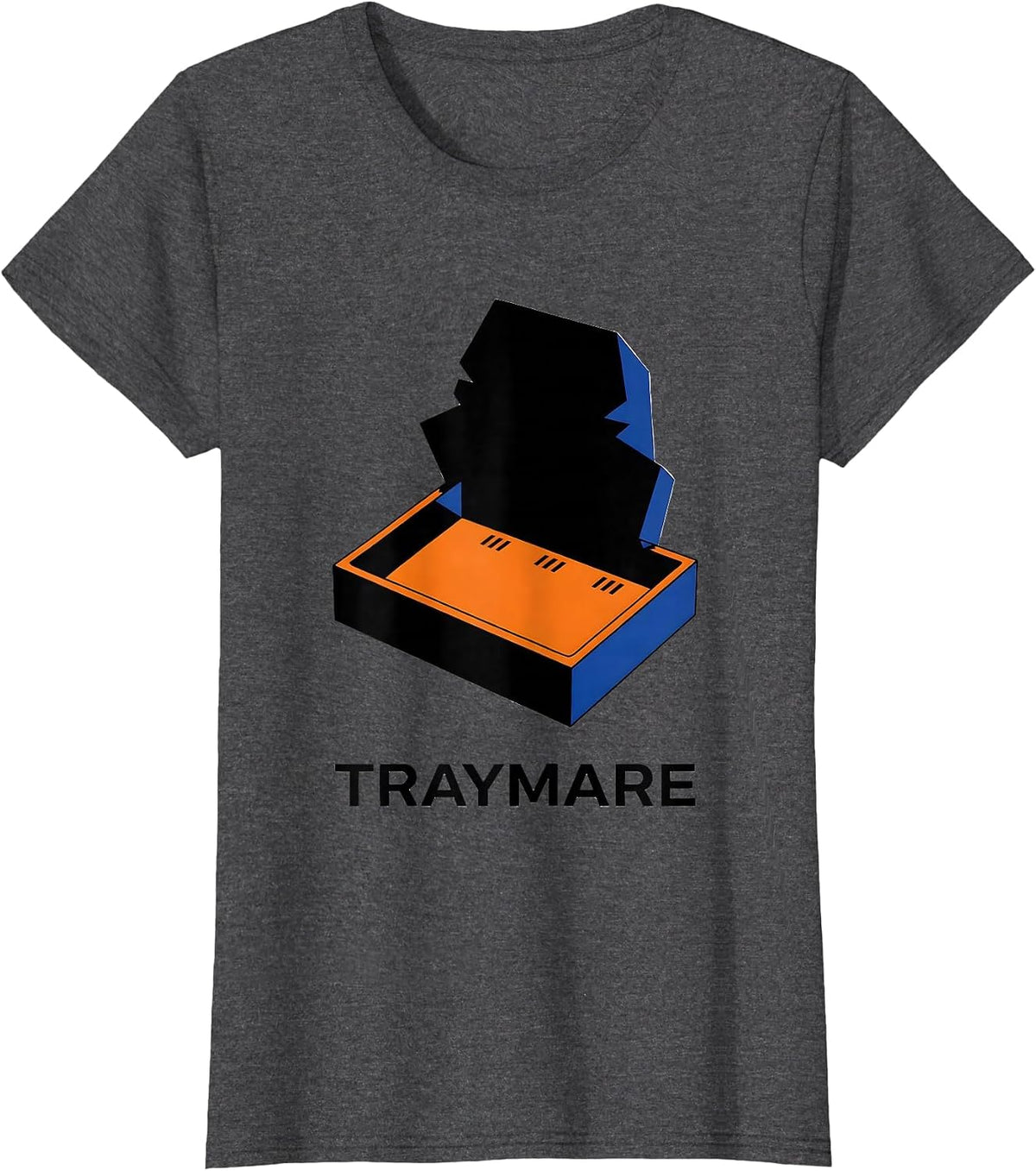 Women's Traymare Geometric Pharmacy Halloween Pharmacist Tech Crew T-Shirt - Dark Heather Grey