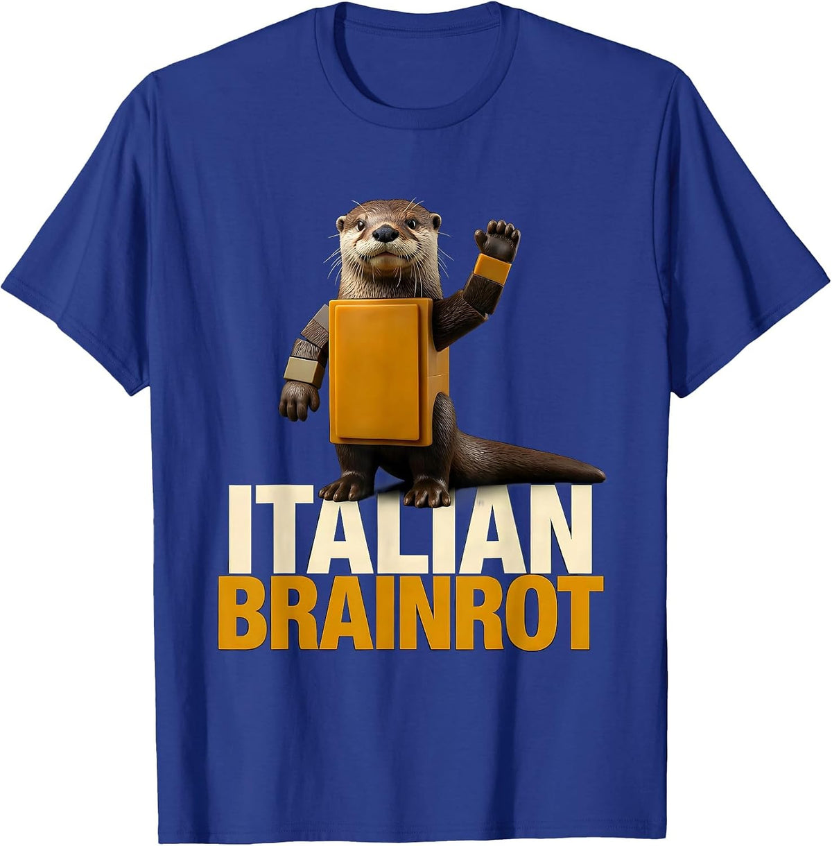 Italian Brainrot Funny Meme Kids Birthday Party T-Shirt - Royal Blue