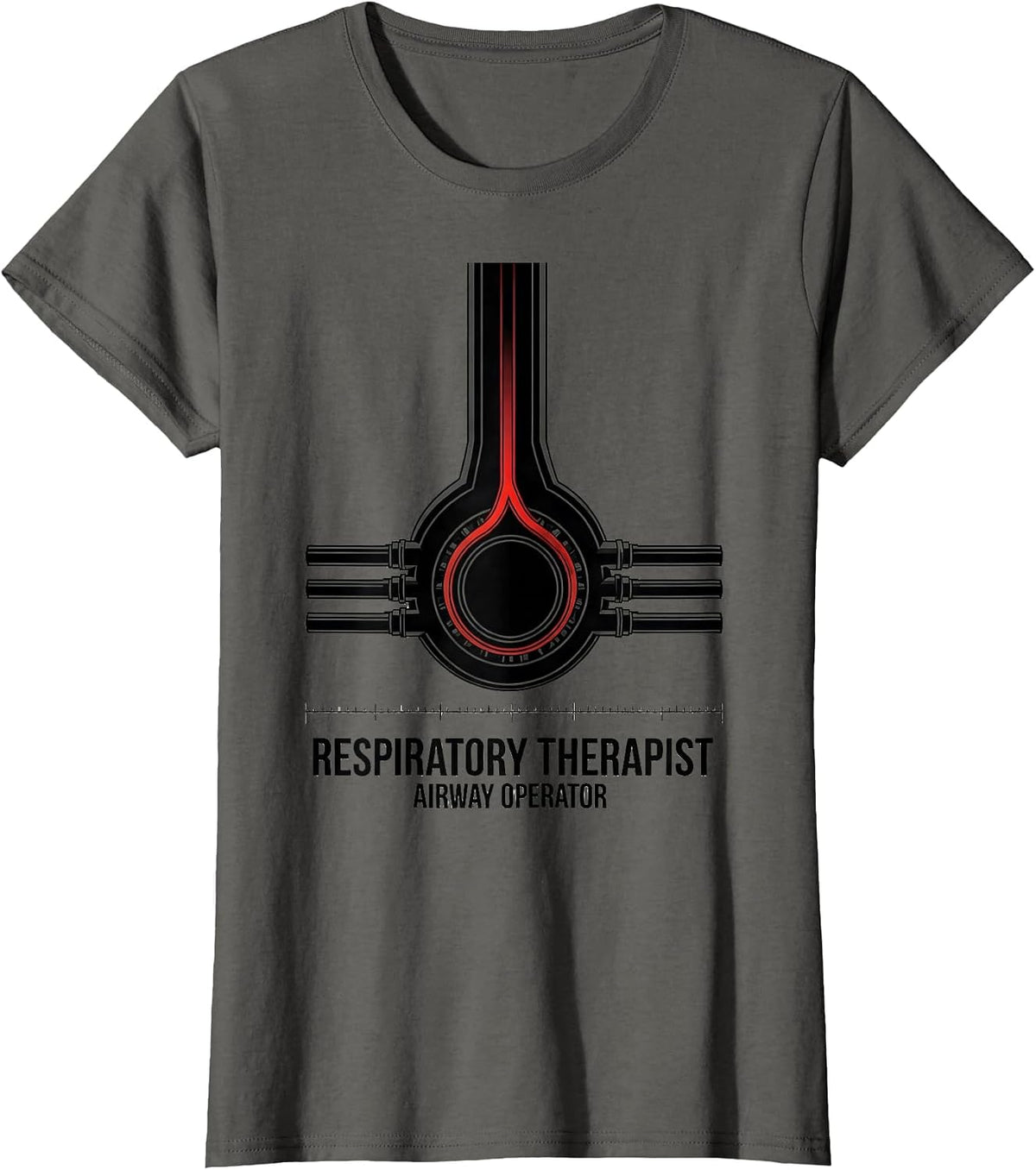 Women's Respiratory Therapist Airway Operator T-Shirt - Asphalt Grey