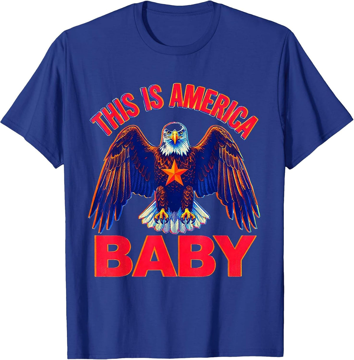 This Is America Baby Patriotic Graphic Design T-Shirt, Men, Royal Blue, 3X-Large - As Pictured