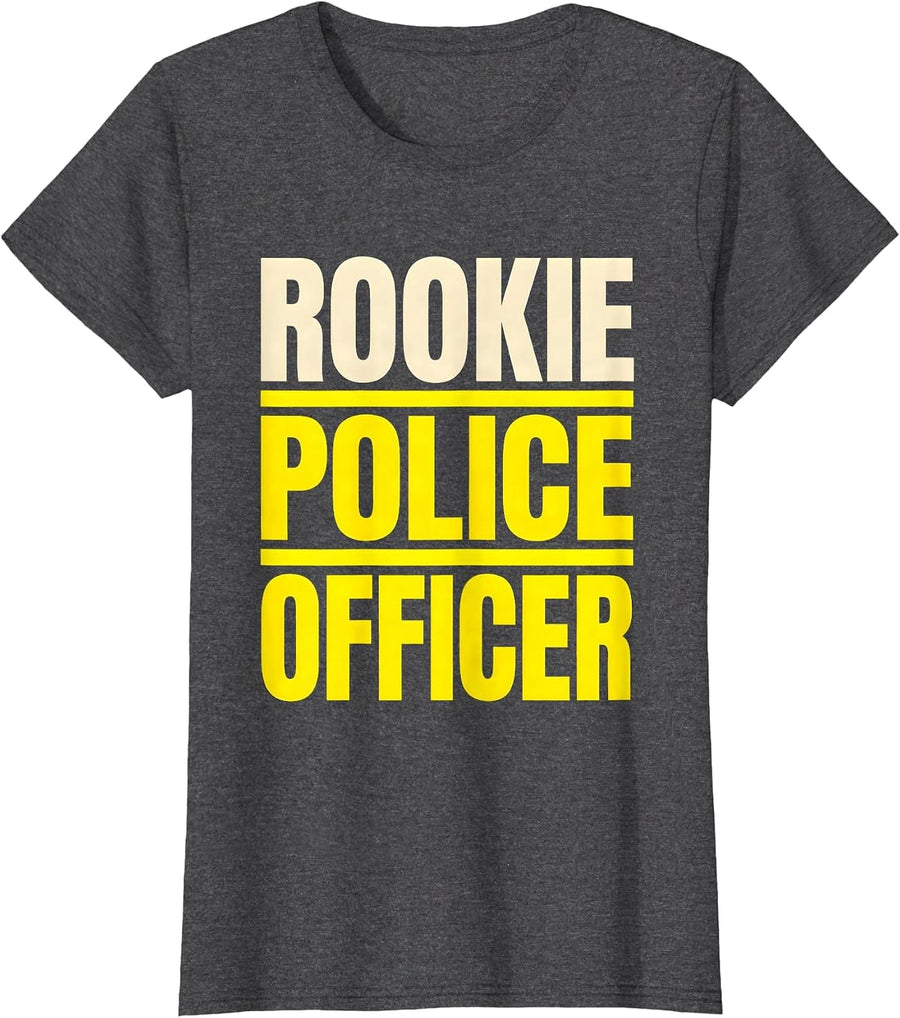 Women's Rookie Police Officer Funny Kids Police Costume Roleplay T-Shirt - Dark Heather Grey