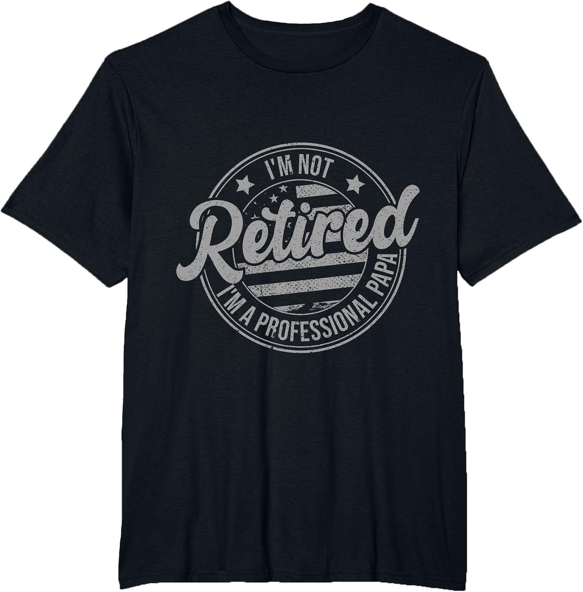 I'm Not Retired I'm A Professional Papa Fathers Day Retired T-Shirt - Black
