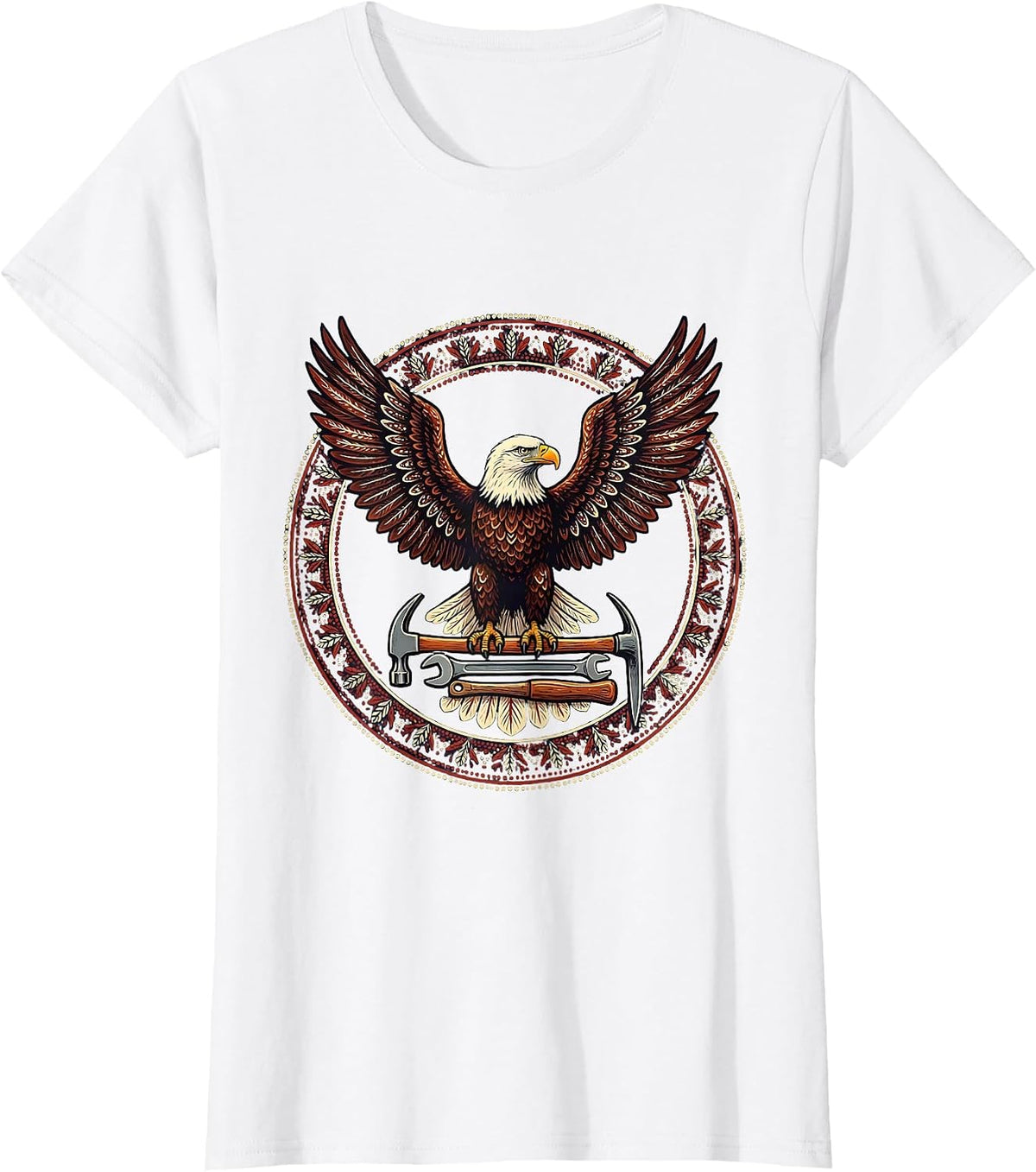 Women's Eagle Worker Tools Equal Rights Labor Day T-Shirt - White