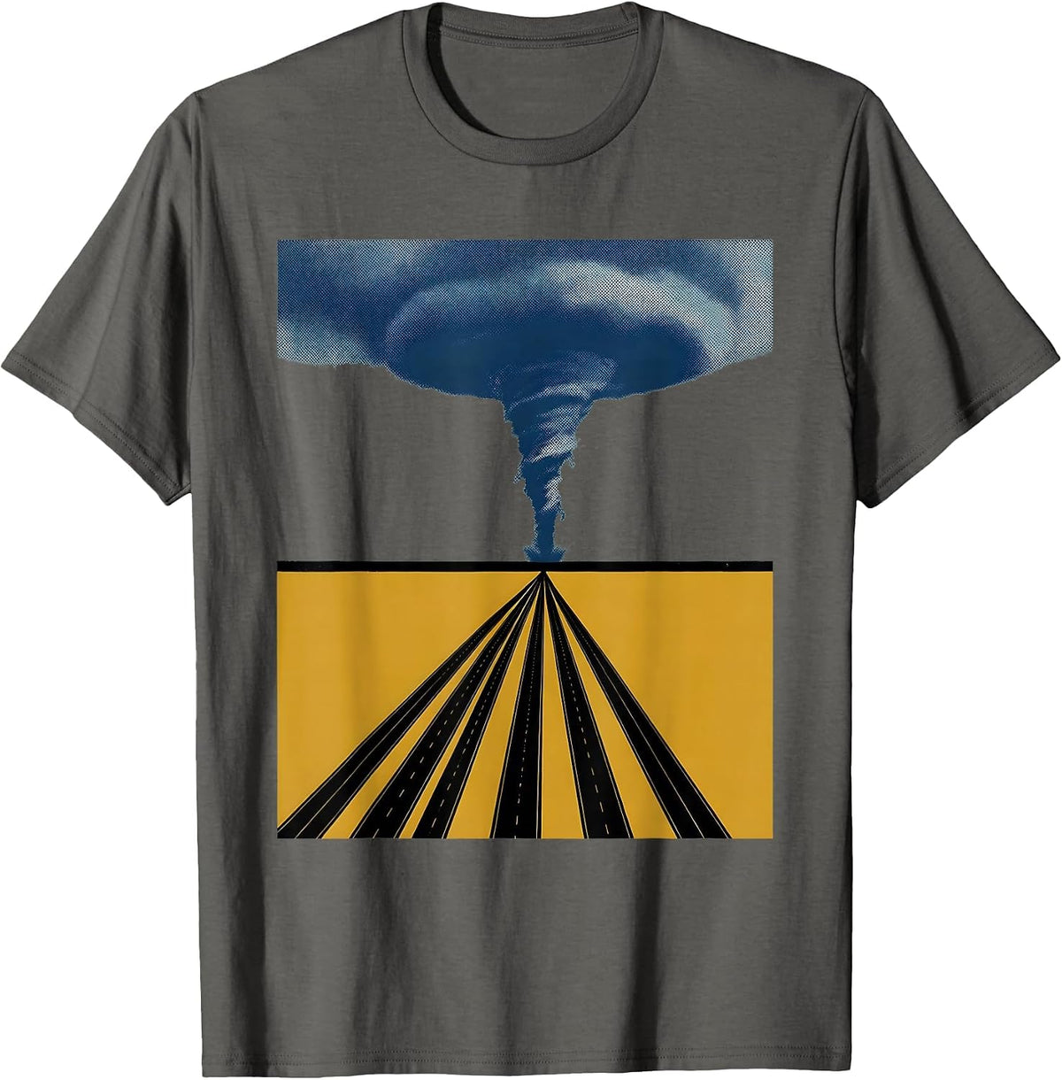 Storm Chaser Poster Weather Enthusiast Meteorology T-Shirt - Asphalt Grey