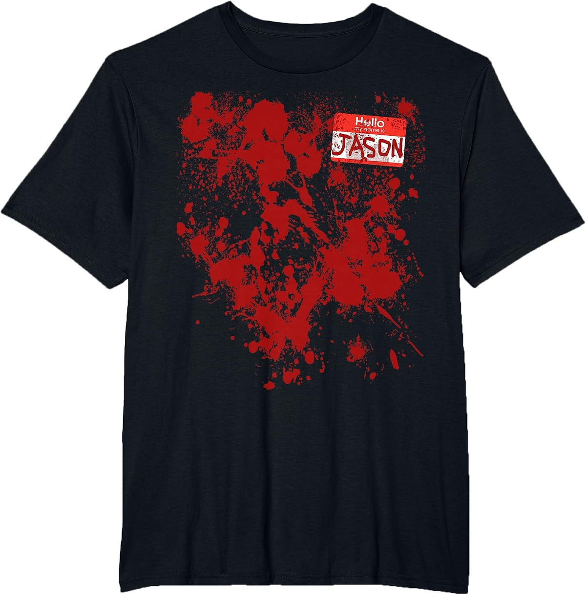 Hello My Name is Jason Bloody Funny Halloween Costume T-Shirt - Black