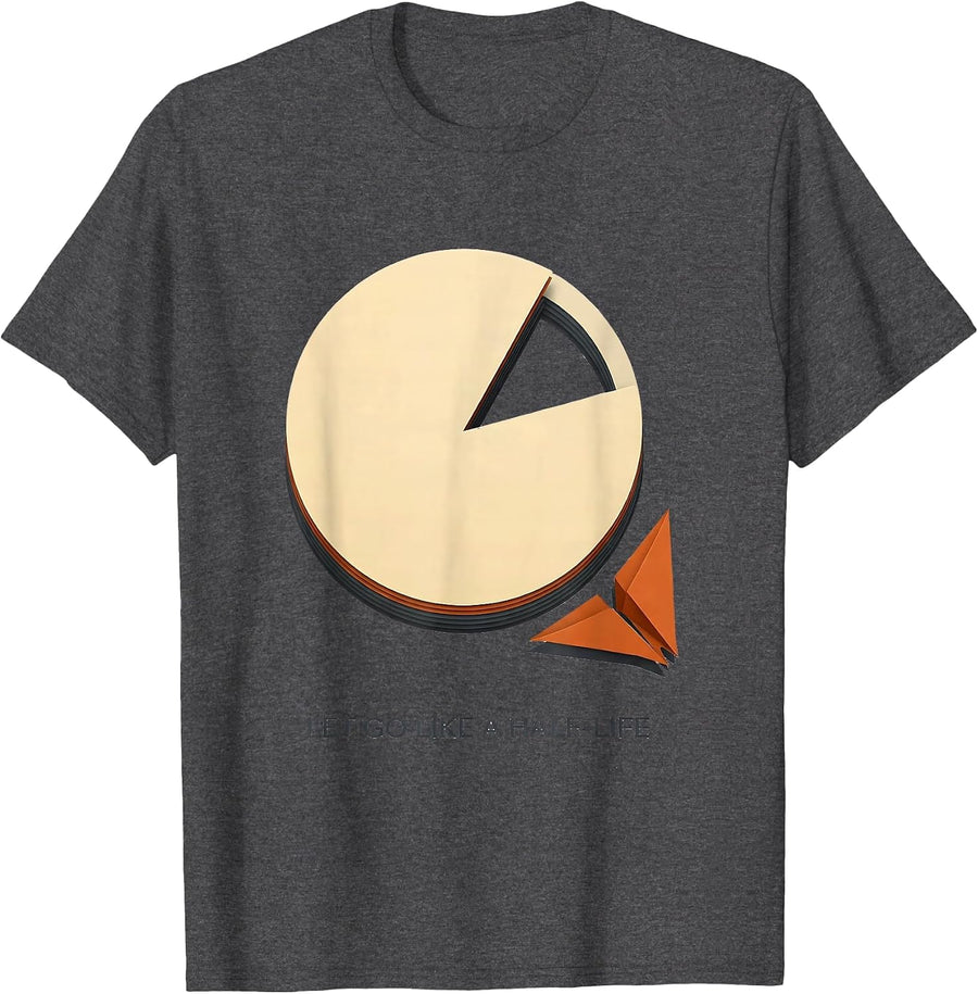Men's Let Go Like A Half-Life Funny Chemistry Science Pun Humor T-Shirt - Dark Heather Grey
