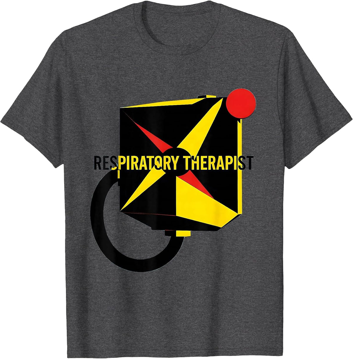 Men's Respiratory Therapist Modernist RT Profession Pride T-Shirt - Dark Heather Grey