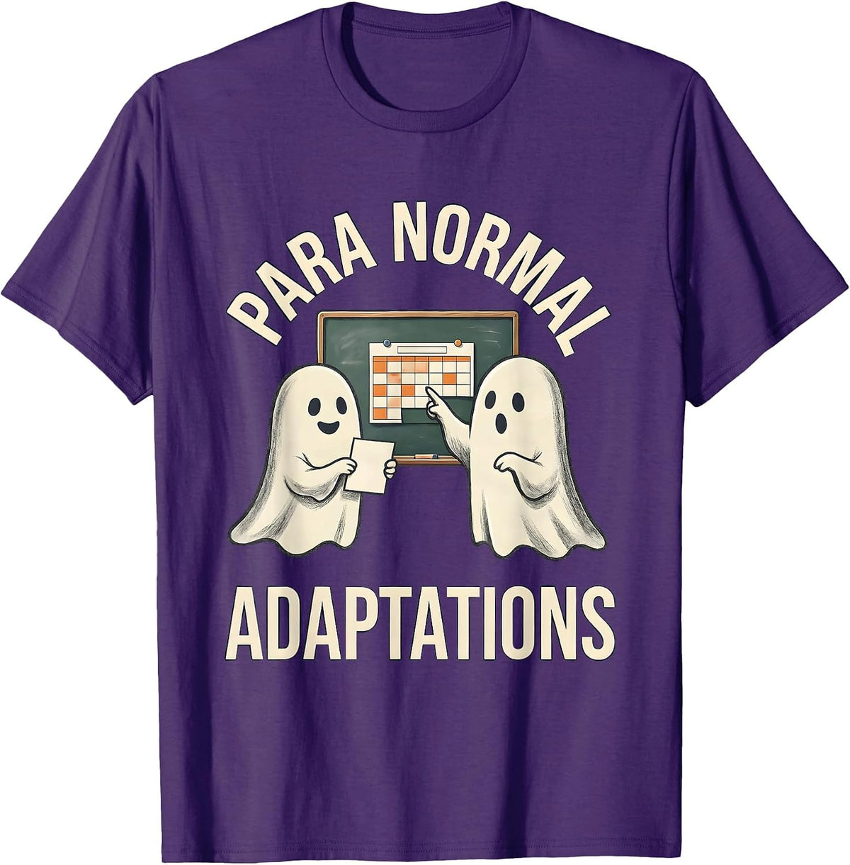 Para Normal Adaptations Funny Ghost Paraprofessional T-Shirt - Purple
