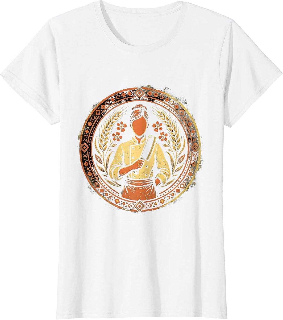 Labor Day Chef Illustration Graphic Tee T-Shirt - White