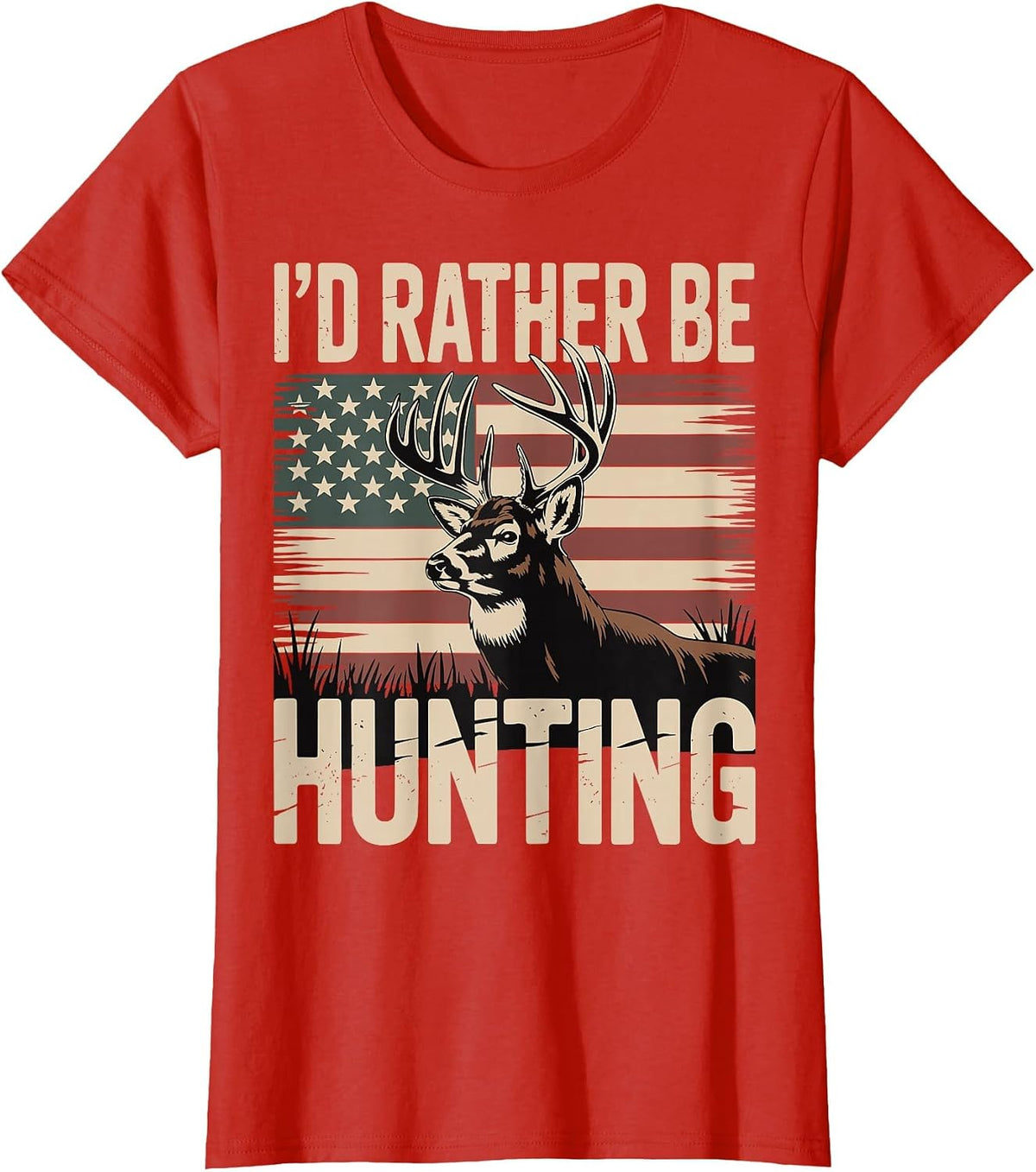 I'd Rather Be Hunting T-Shirt - Red