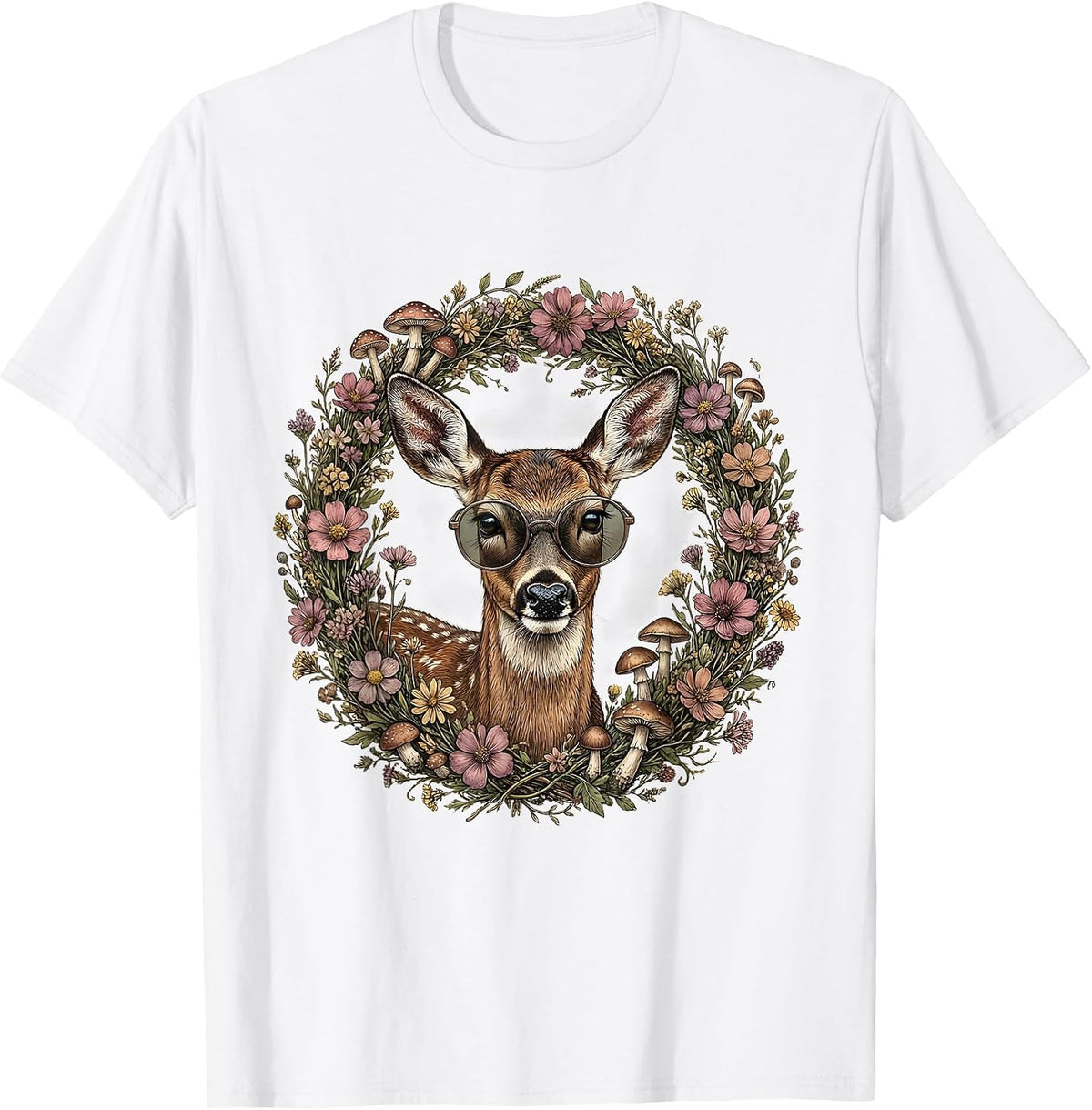 Men's Chic Gigi Oversized Sunglasses Illustration T-Shirt - White