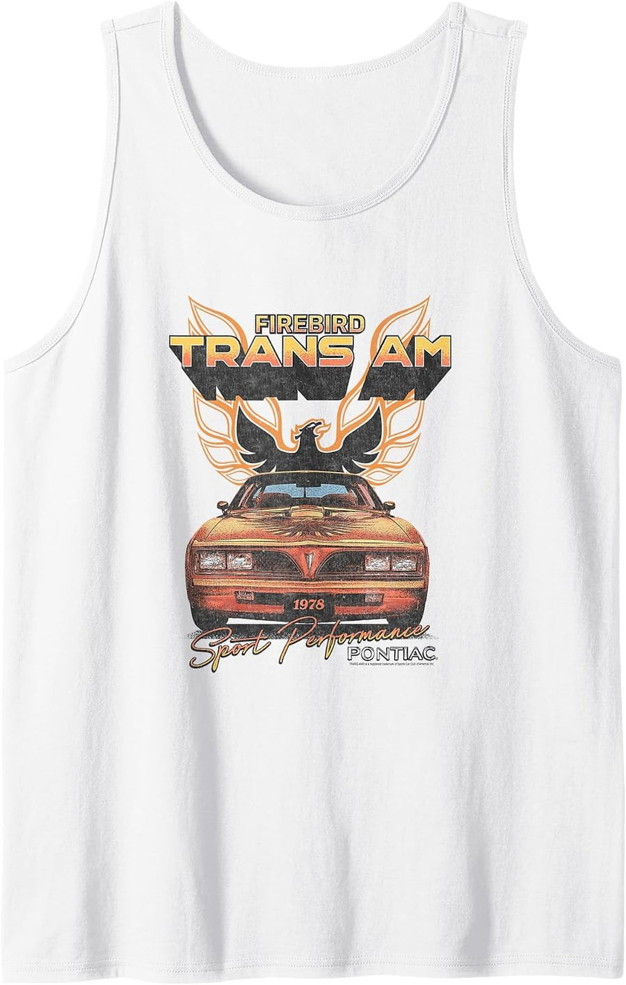 Trans Am Pontiac Firebird 1978 Classic Performance Car Tank Top - White