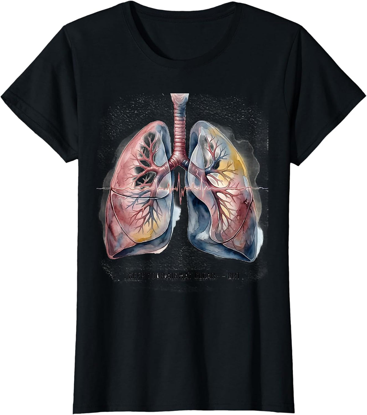 I Keep Your Airway Clear RRT Respiratory Therapist T-Shirt - Black