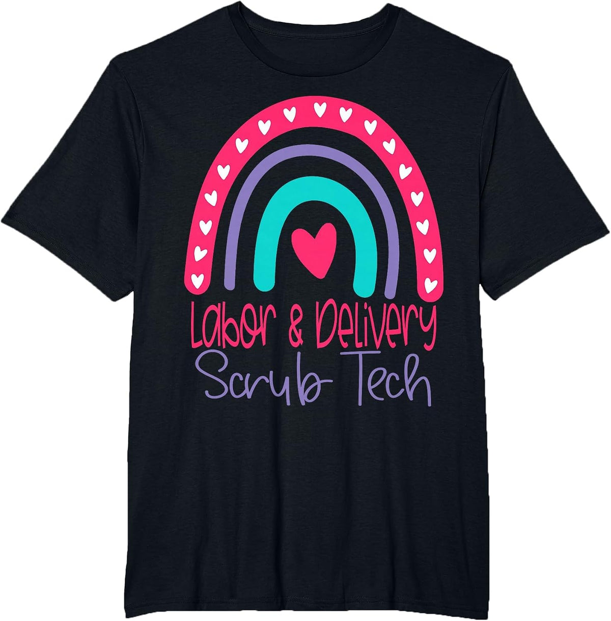 L&D Scrub Tech Labor and Delivery Surgical Technologist T-Shirt - Black