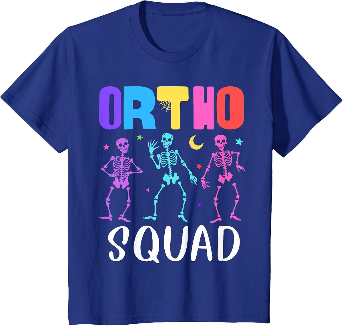 Skeleton Ortho Squad Orthopedic Nurse RN Halloween Costume T-Shirt - Royal Blue