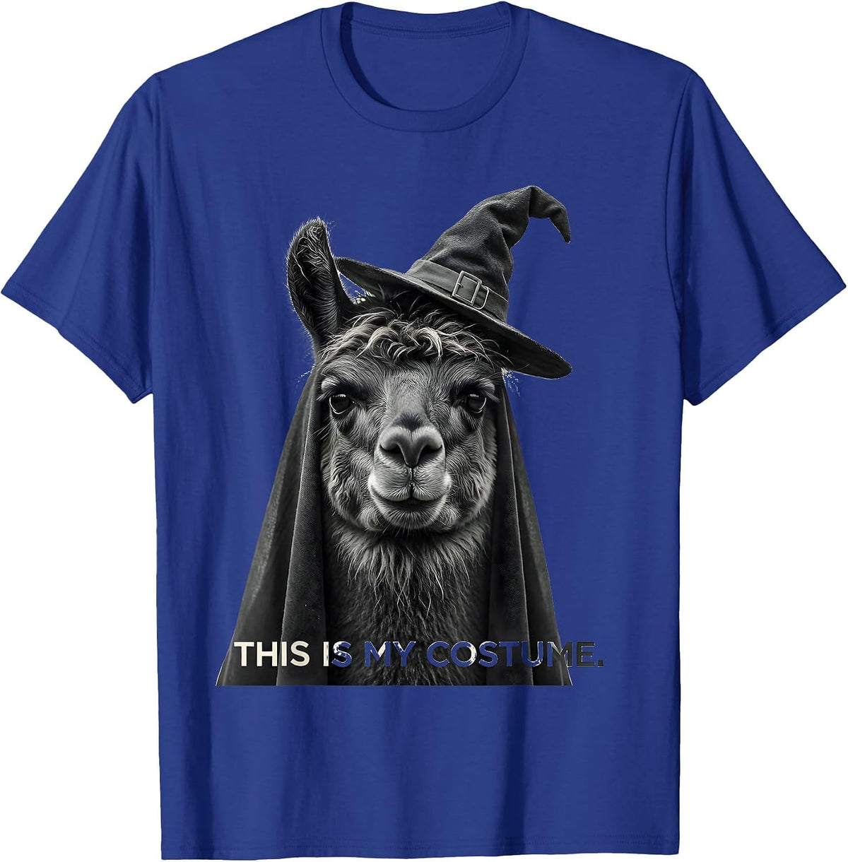 Men's This Is My Costume Funny Llama Halloween Novelty T-Shirt - Royal Blue