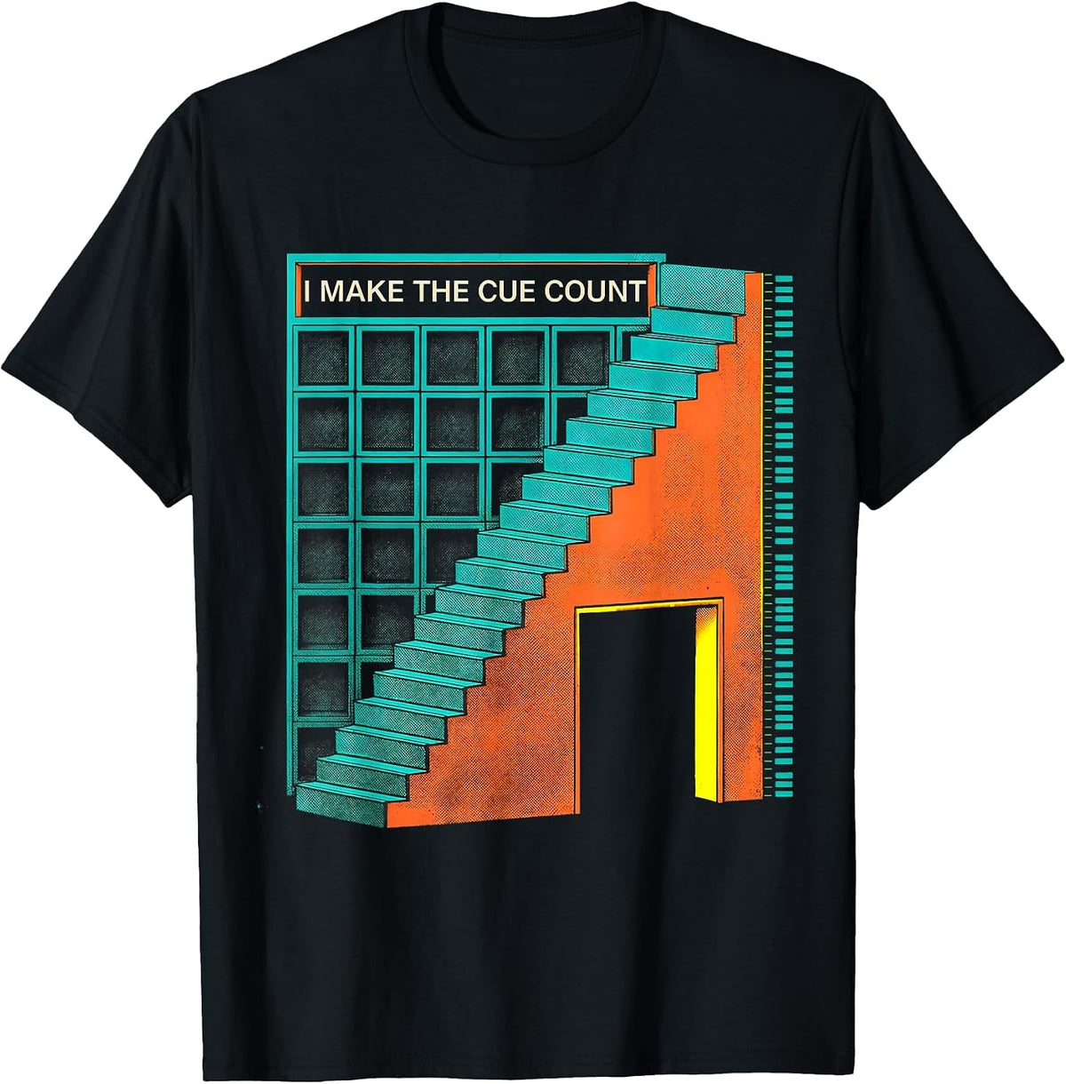 Men's I Make The Cue Count Risograph SPED Teacher Special T-Shirt - Black
