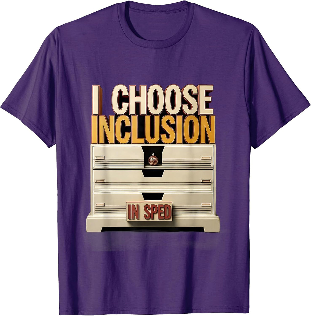 I Choose Inclusion In SPED Special Education Teacher Autism T-Shirt - Purple