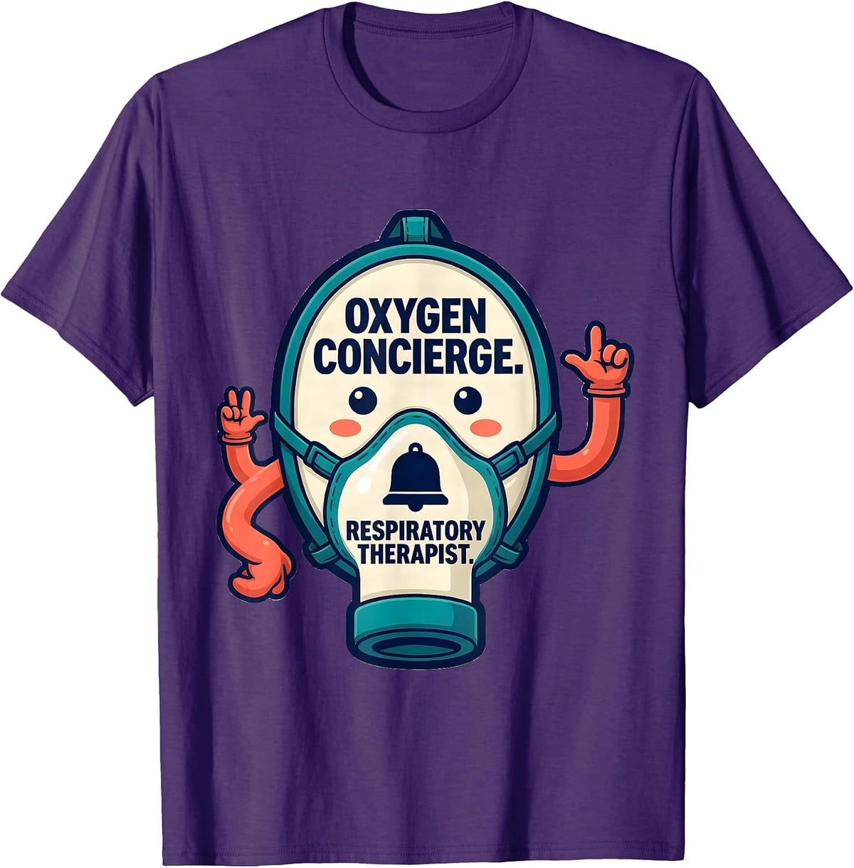 Men's Oxygen Concierge. Respiratory Therapist. RT Humor T-Shirt - Purple