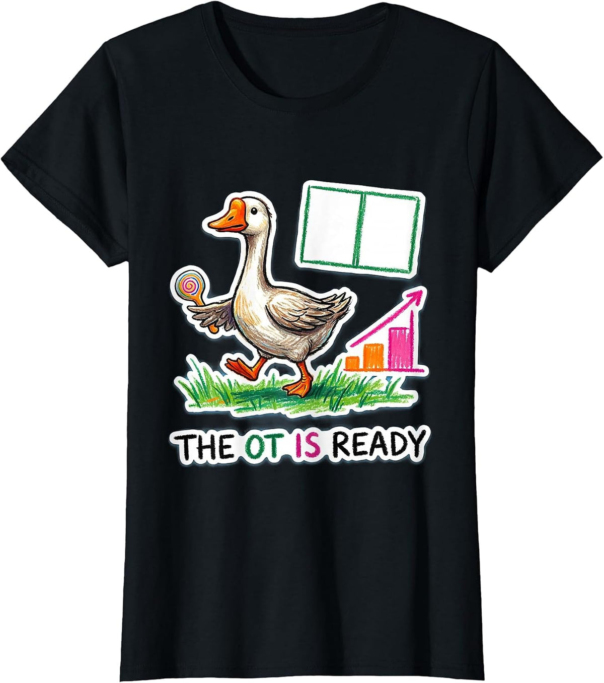 The OT Is Ready Naive Kidcore Special Education Teacher T-Shirt - Black
