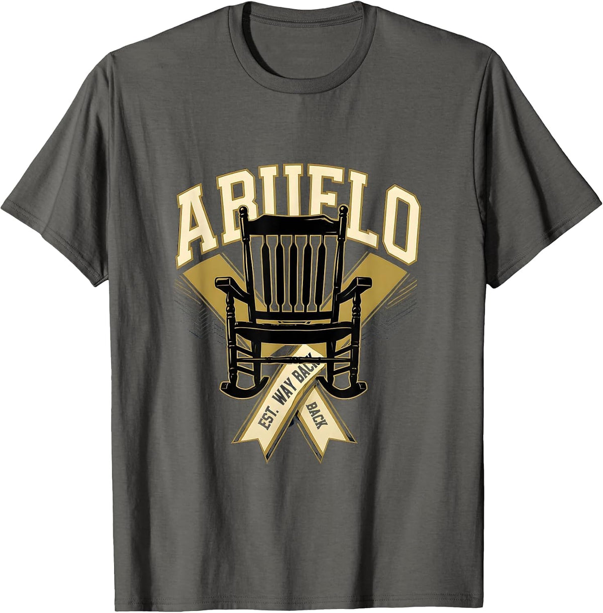 Abuelo Est. Way Back Grandfather Pride Design T-Shirt - Asphalt Grey
