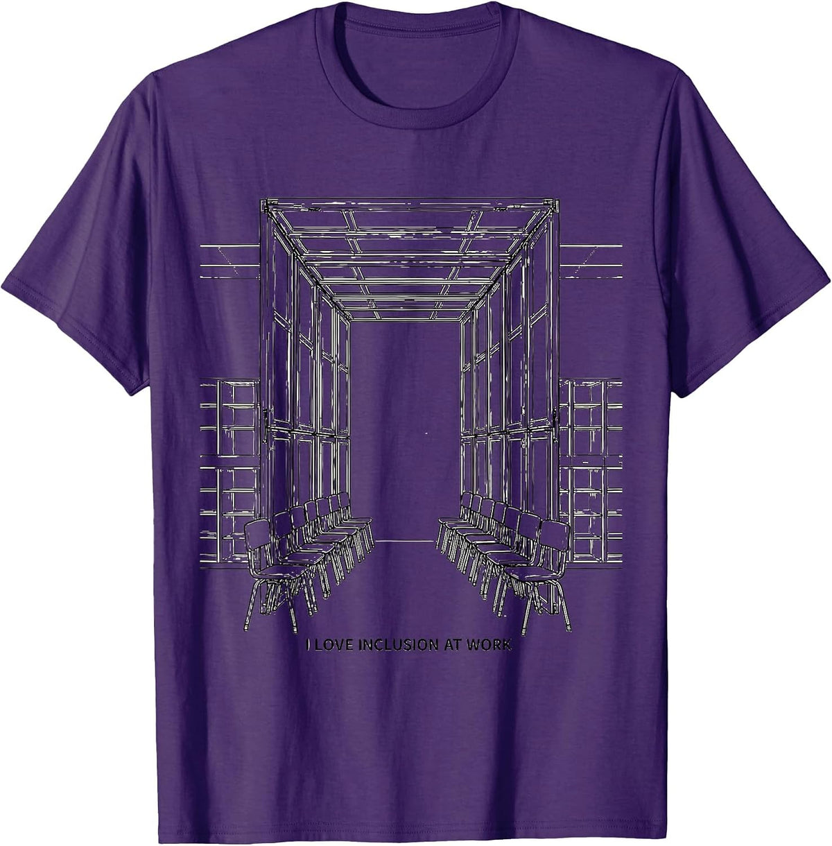 I Love Inclusion At Work Special Education Teacher Inclusion T-Shirt - Purple