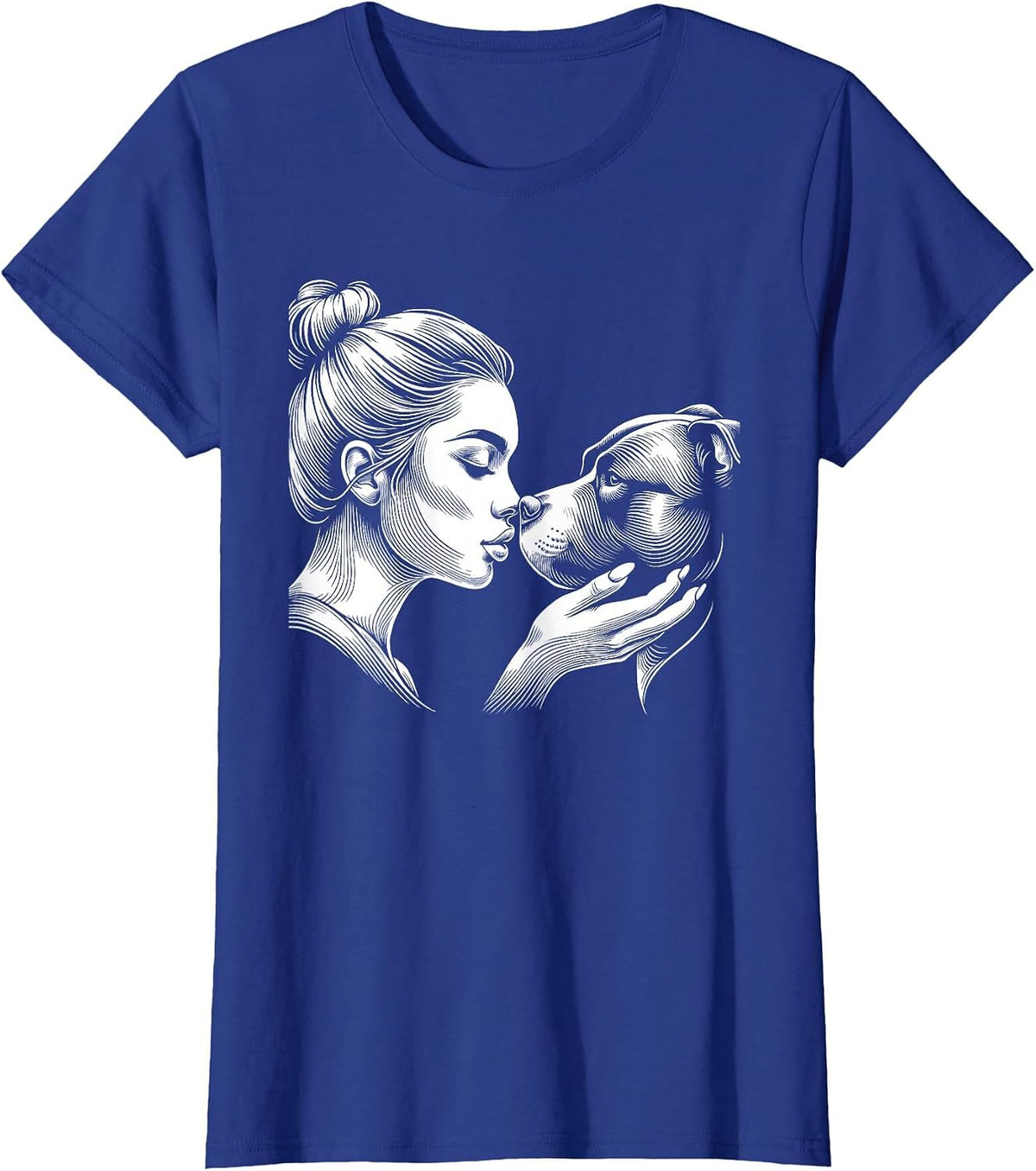 Staffordshire Bull Terrier Dog Mom Women Mother's Day T-Shirt - Royal Blue