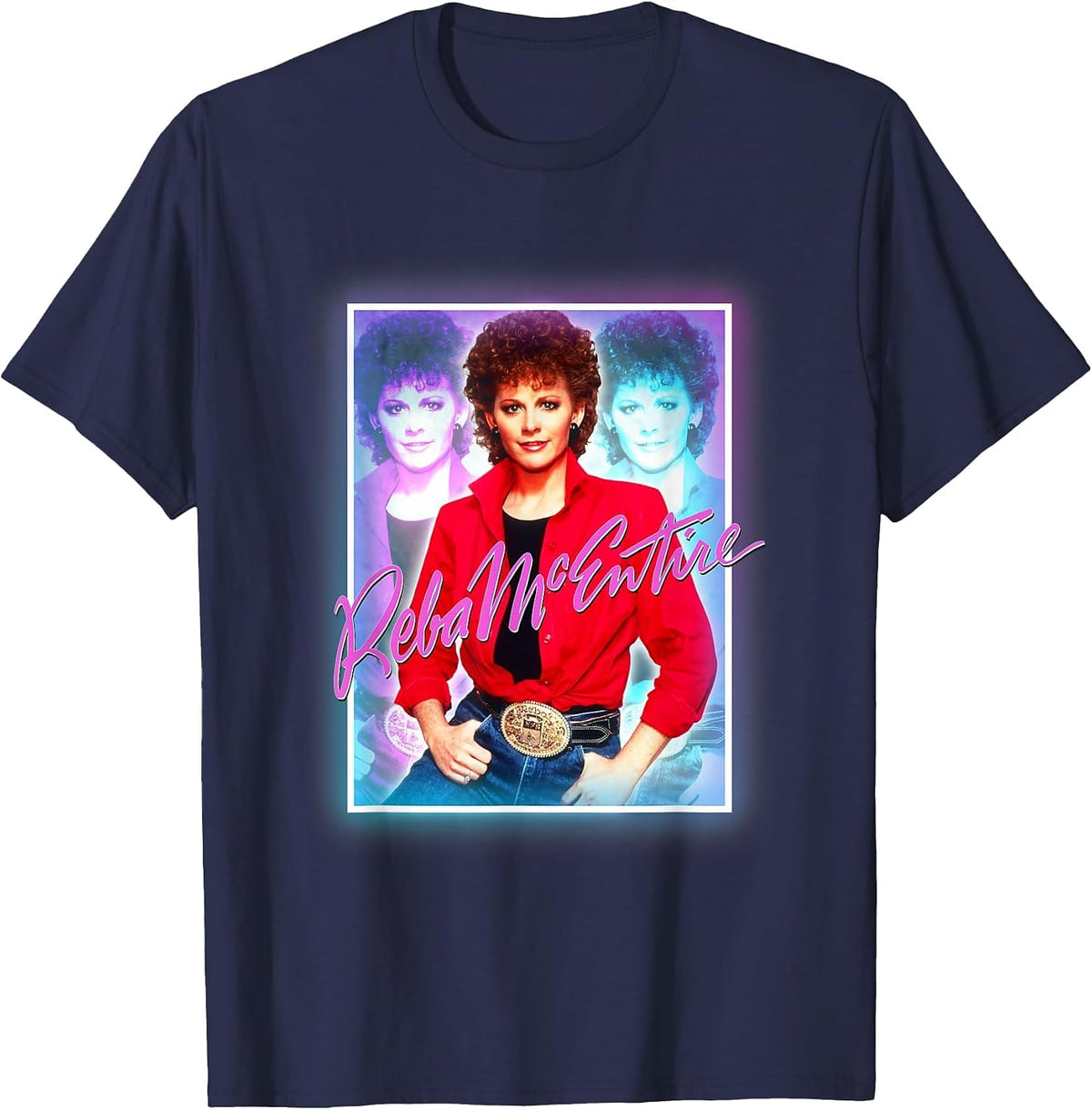 Reba: 80s Reba T-Shirt - Navy Blue