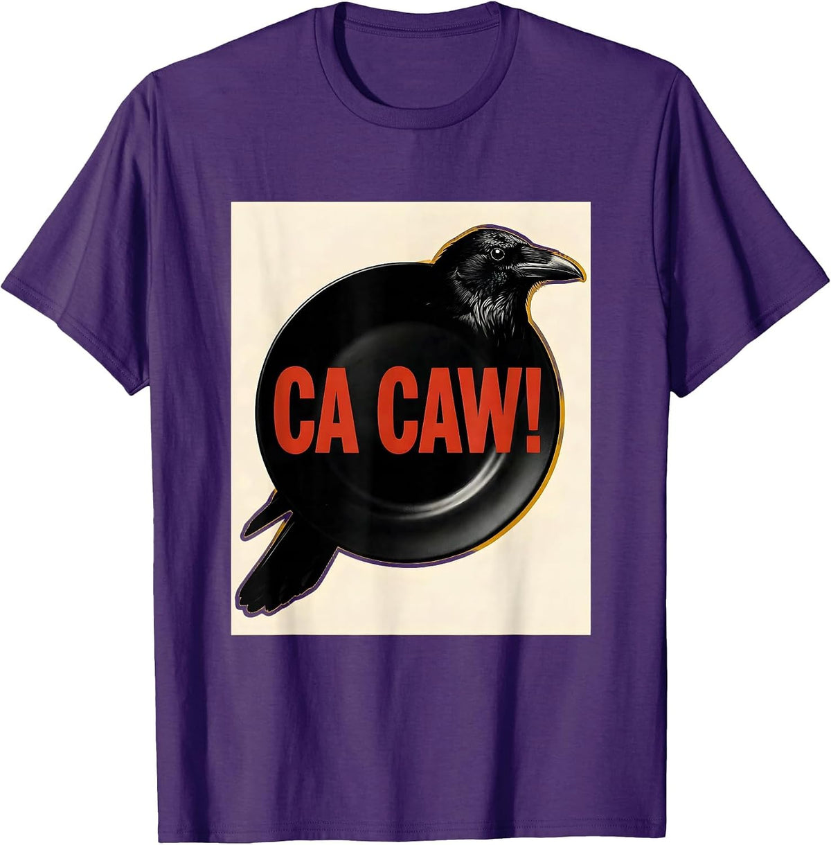 Ca Caw! Funny F Caw F Crow Humor Dark Bird Meme Raven Gothic T-Shirt - Purple
