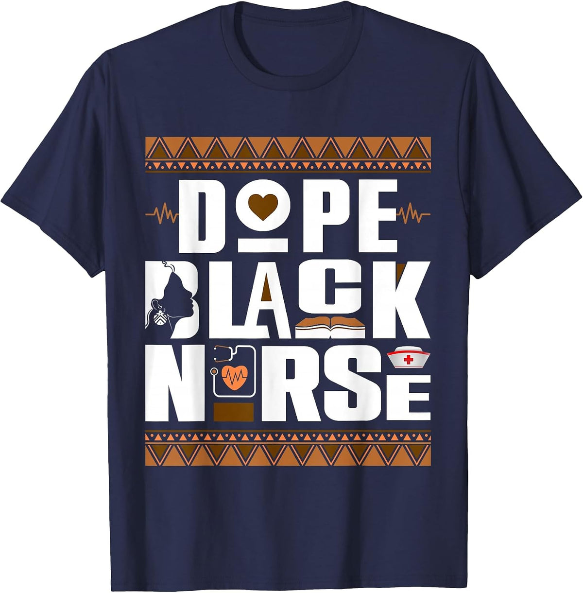 Unapologetically Dope Black Nurse Melanin Pride Nursing T-Shirt - Navy Blue