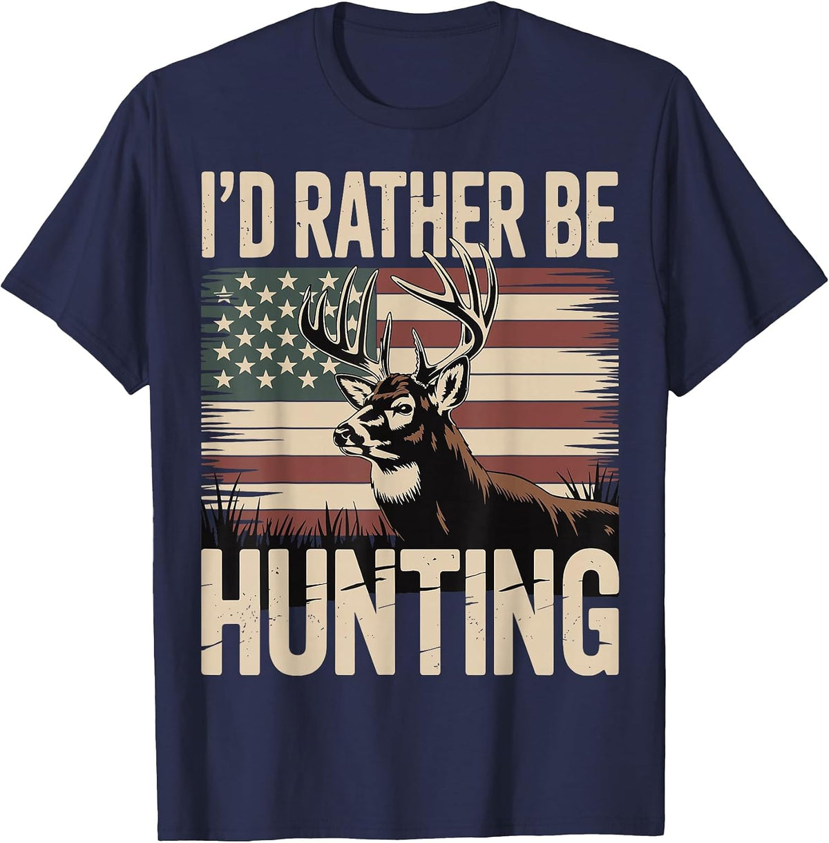 I'd Rather Be Hunting T-Shirt - Navy Blue