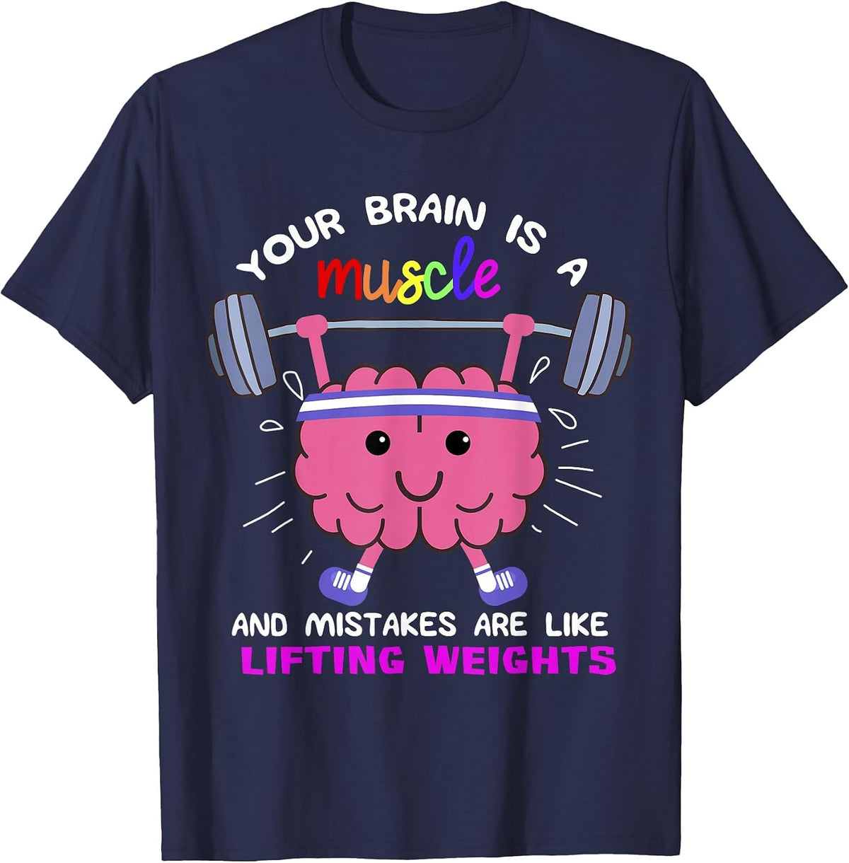 Growth Mindset Teacher Shirt, Inspirational Shirts T-Shirt - Navy Blue