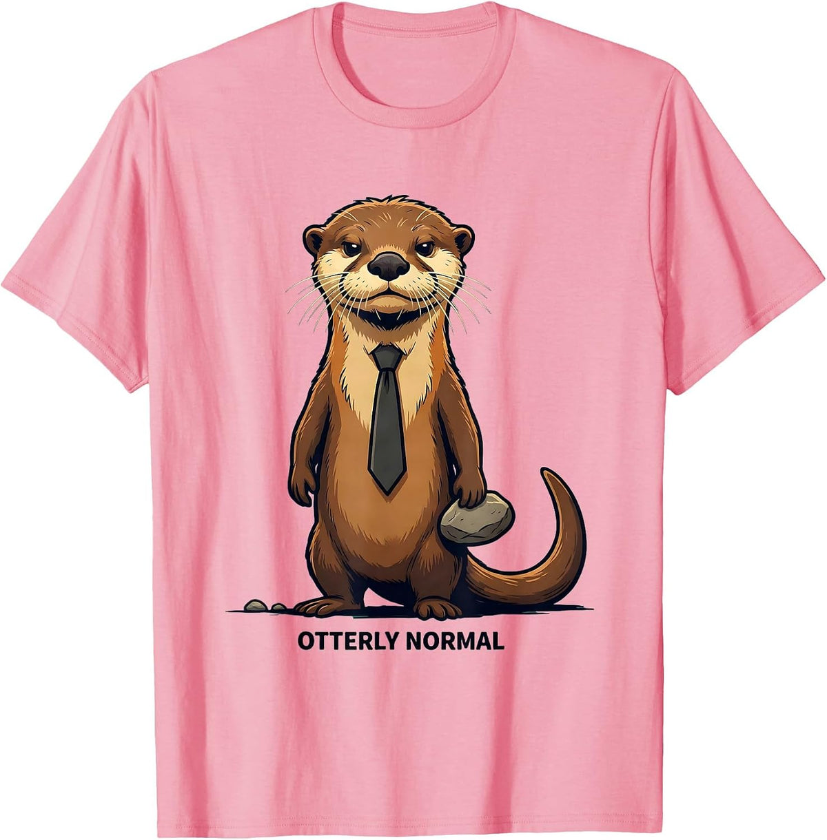 Men's Otterly Normal Funny Otter Lover Novelty Gift Casual Wear T-Shirt - Pink