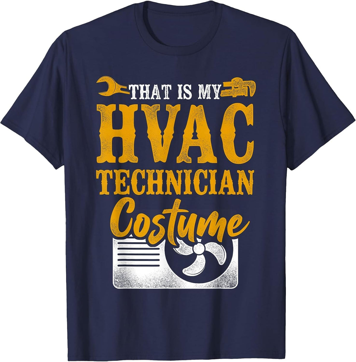 HVAC Technician Tech Halloween Vintage that is My HVAC T-Shirt - Navy Blue