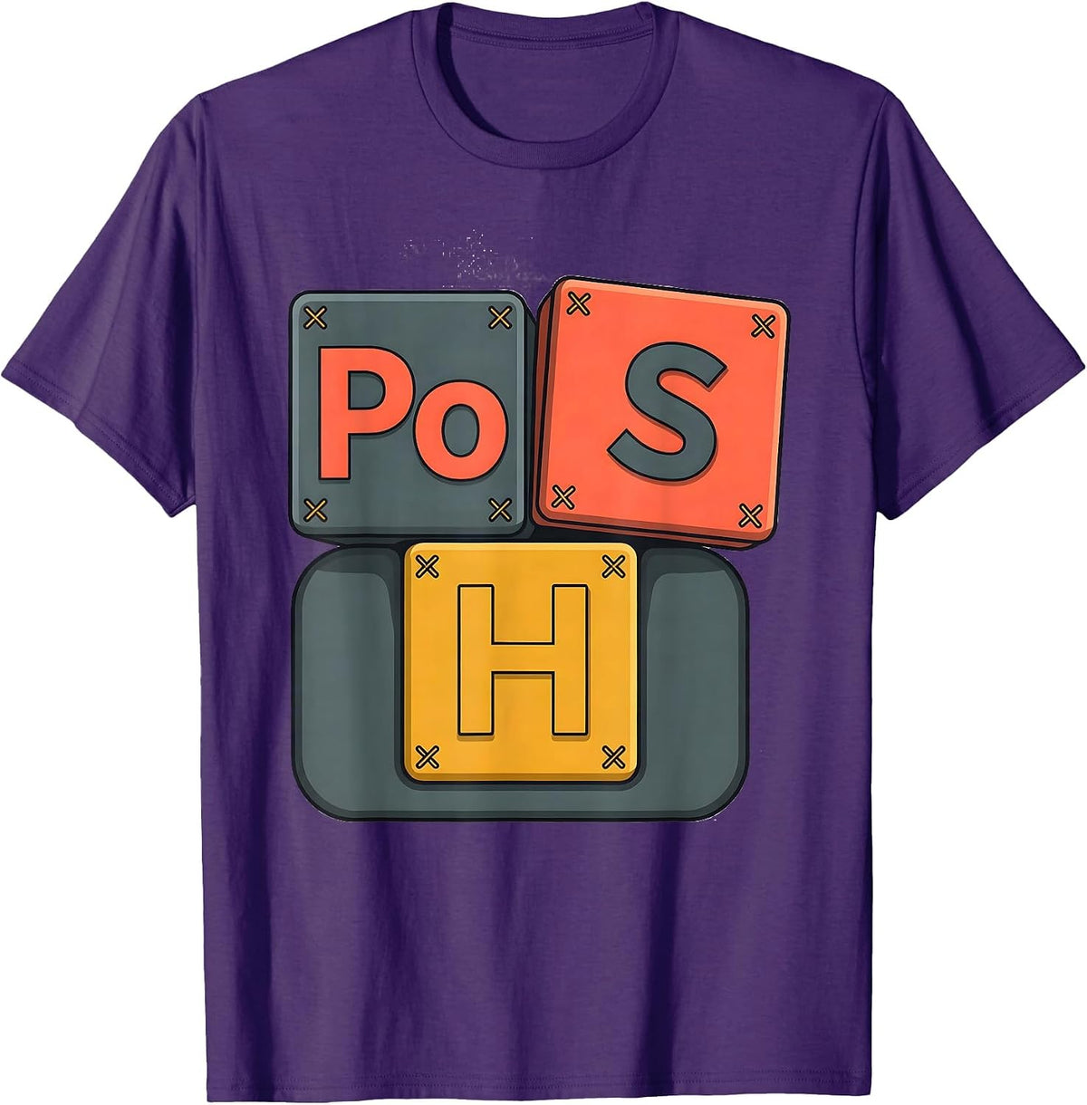 Men's PoSH Funny Chemistry Pun Science Nerd Student Teacher T-Shirt - Purple