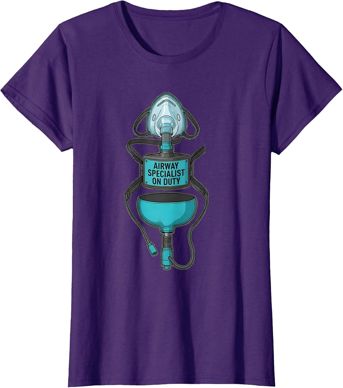 Airway Specialist On Duty Funny Respiratory Therapist RT T-Shirt - Purple