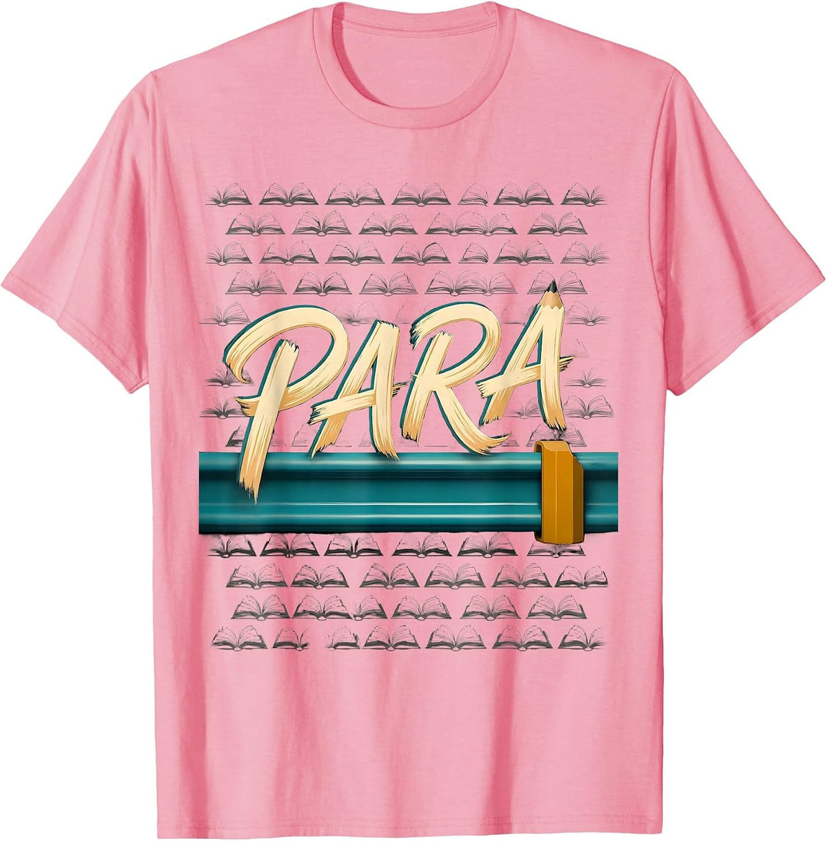 Men's Para Vintage Paraprofessional Teacher Aide School Support T-Shirt - Pink