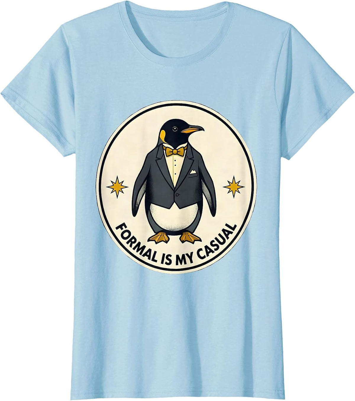 Formal Is My Casual Tuxedo Humor Design T-Shirt - Baby Blue