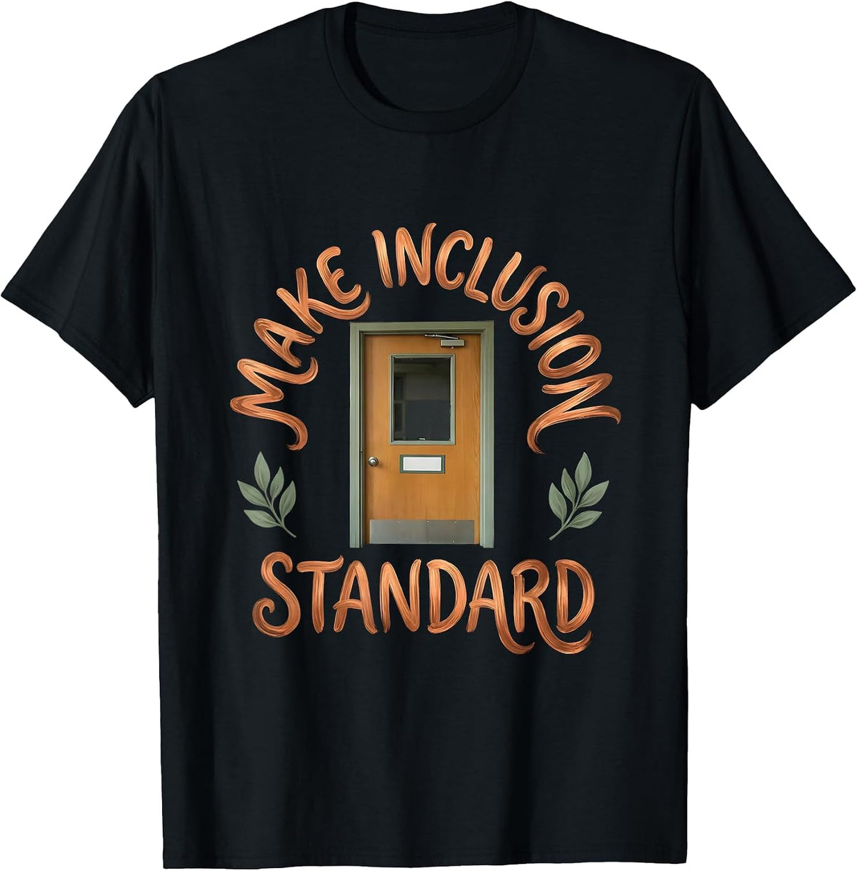 Men's Make Inclusion Standard Boho Special Education Teacher T-Shirt - Black