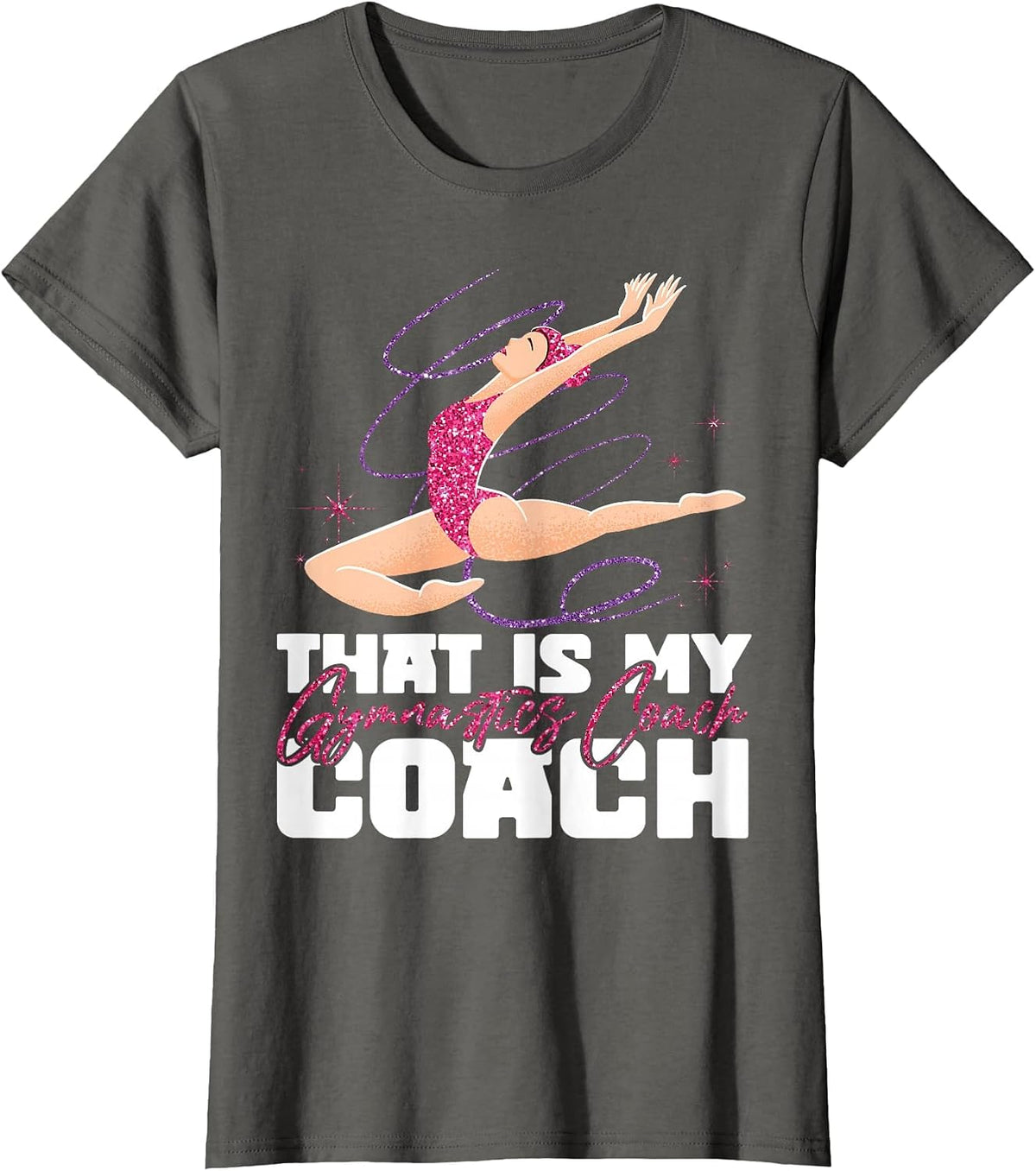 Gymnastics Halloween Coach that is My Gymnastics Coach T-Shirt - Asphalt Grey