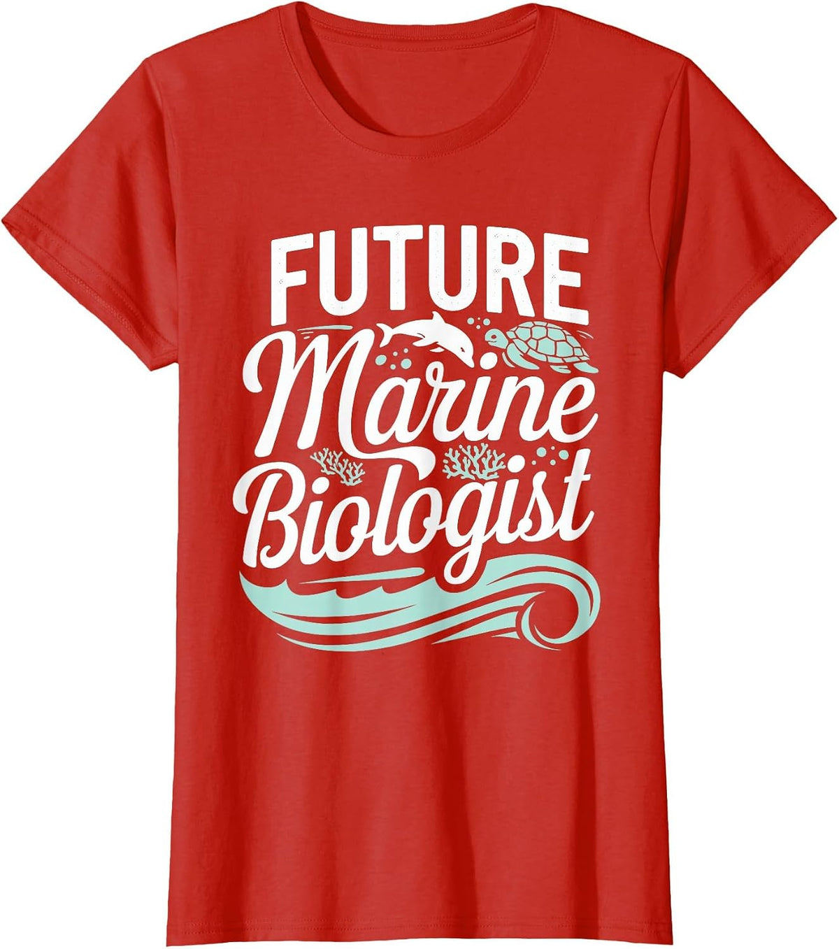 Future Marine Biologist Ocean Student Biology T-Shirt - Red