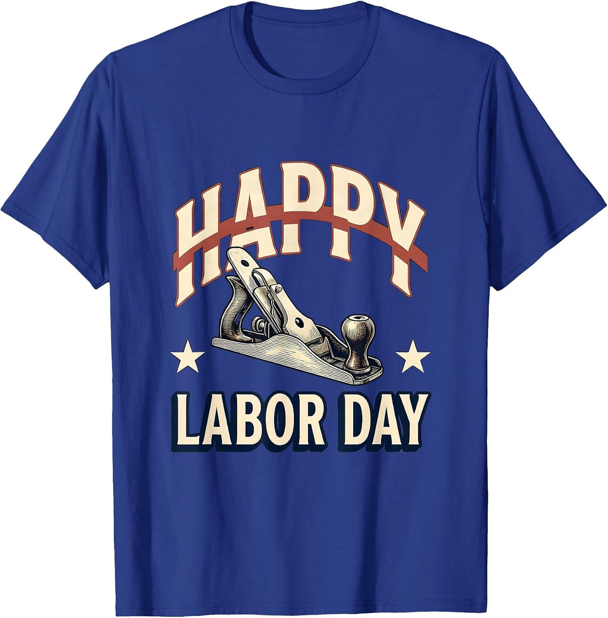Happy Labor Day Patriotic Union Pride Worker Graphic T-Shirt - Royal Blue