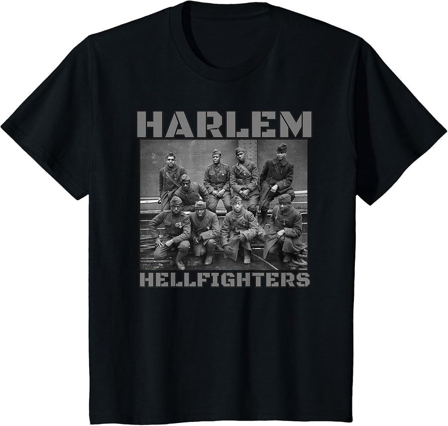 USA Military History Black History Harlem Hellfighters Pilot T-Shirt - Black